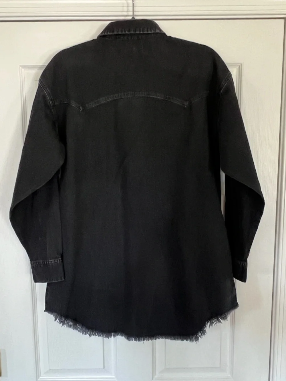 Levi's Black Faded Denim Western Button Down Shirt, Size Small